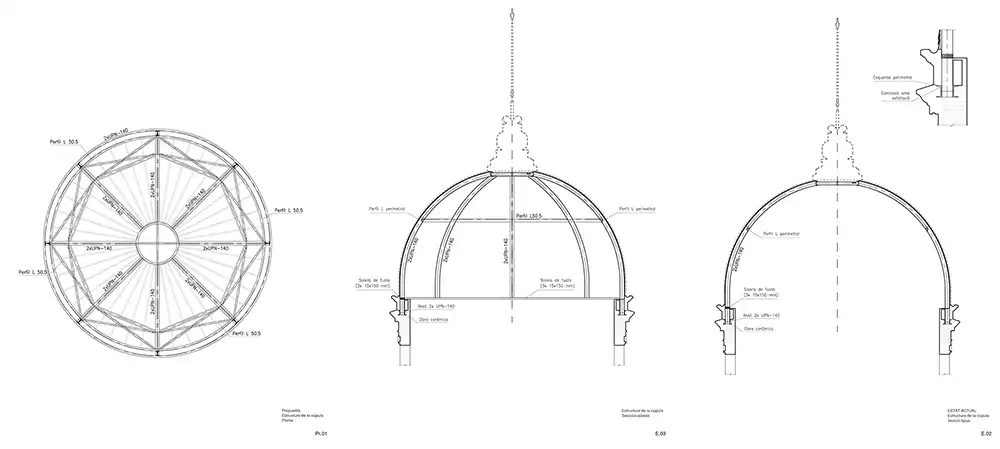 Restauración de fachada y cúpula del edificio Ferrer-Cagigal, Plaza Francesc Macià 3